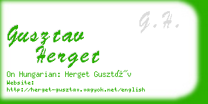 gusztav herget business card